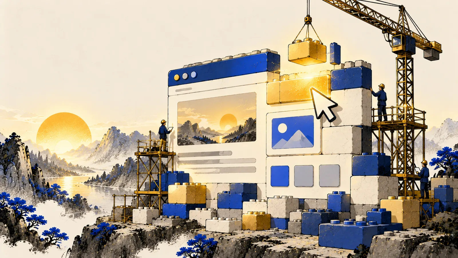 Blocchi da costruzione che formano la finestra di un browser